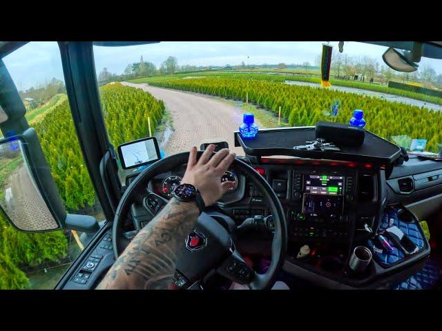 POV Truck Driving  Scania R500 Netherlands Lovely Clients And Beautiful Country ASMR 4k New Gopro