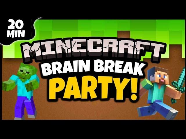 Minecraft Brain Break Party | Freeze Dance | Brain Breaks for Kids | Just Dance | Danny Go Noodle