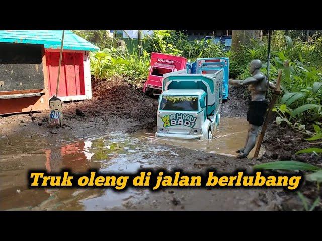 Tragedi truk oleng terjebak lumpur ||versi miniatur truk ||