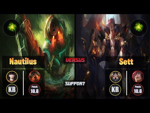 Irove NAUTILUS (Support) [Aftershock] VS SETT - Challenger KR Patch 10.8