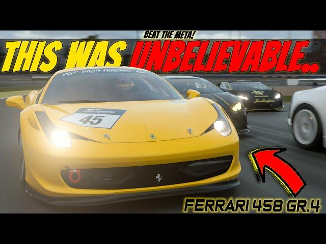  LOTS of CRASHES can I SURVIVE? Ferrari vs Lamborghini... Beat the META Gr.4.. || Gran Turismo 7