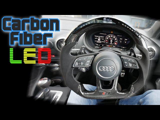 Carbon Fiber LED Steering Wheel Install - How to, on a Audi RS3