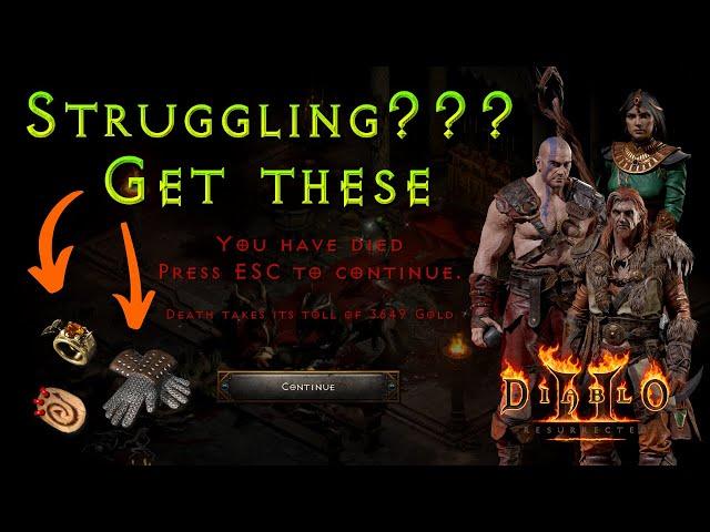 Diablo 2 Resurrected -  Hell or Nightmare a Struggle to Survive? Try These Cheap Items.