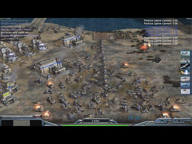 USA Laser - Command & Conquer Generals Zero Hour - 1 vs 7 HARD Gameplay