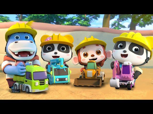 Construction Vehicles Song | Excavator, Crane Truck, Loader | Kids Songs | BabyBus - Cars World