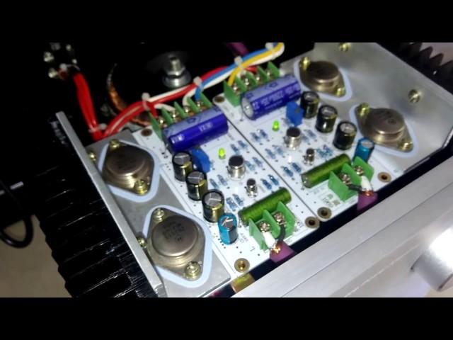 6N4(12AX7) + 2N3055 JLH 1969 Class A amplifier