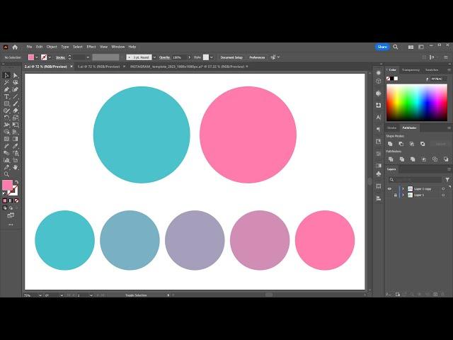 How to Create a Color Palette Using Only Two Colors in Adobe Illustrator