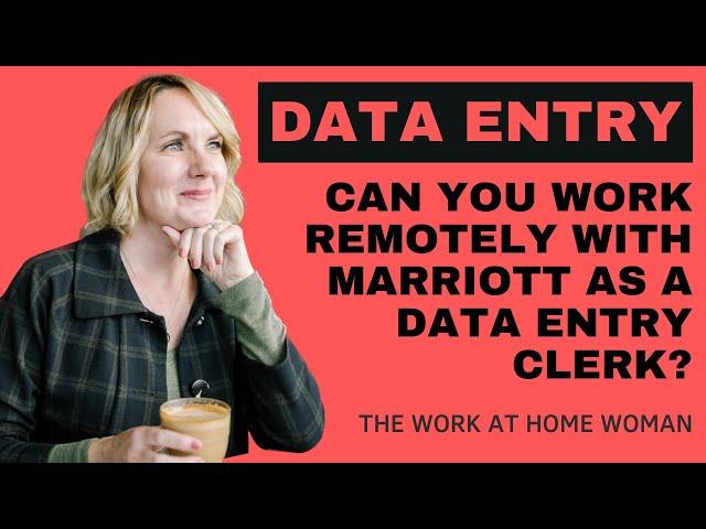 Work From Home With Marriott as a Data Entry Clerk