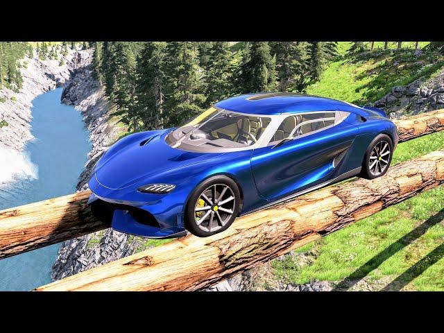 Cars vs Log Bridge #1 – BeamNG Drive | CrashBoomPunk