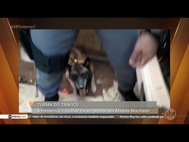 Baep de Álvares Machado apreende 5 pessoas suspeitas de traficar drogas