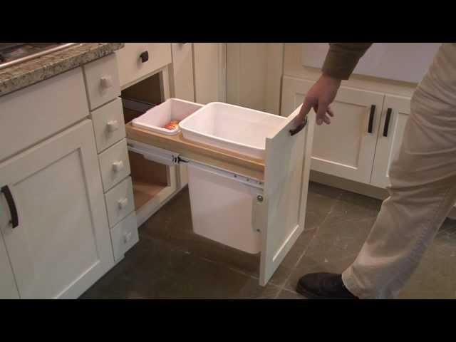 Kitchen Cabinet Pull Out Wastebasket by CliqStudios.com