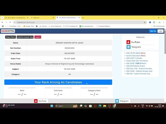tg icet 2025 exam key / check marks in just 10 seconds / IQ ACADEMY