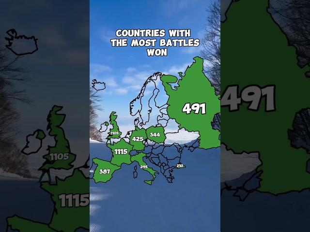 Countries That Have Won The Most Battles. #map #europe #geography #mapping #history #mapper