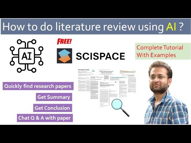 How to write literature review using AI. Free AI tool for literature search/review. Scispace.