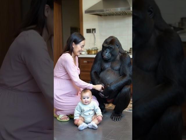 What about the woman who married the gorilla?.#gorillababy #cute #animals #gorilla #baby