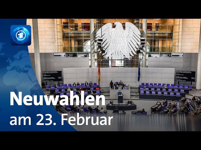 Neuwahlen sollen am 23. Februar stattfinden