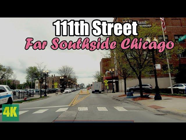 111th Street: Driving in Far Southside Chicago:4K: Streets of the Americas