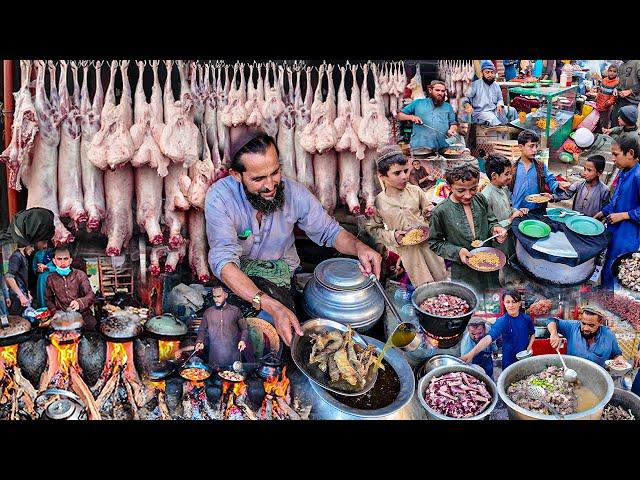 Breakfast in Afghanistan | Traditional Early morning street food | Liver fry recipe | Kabuli Pulao