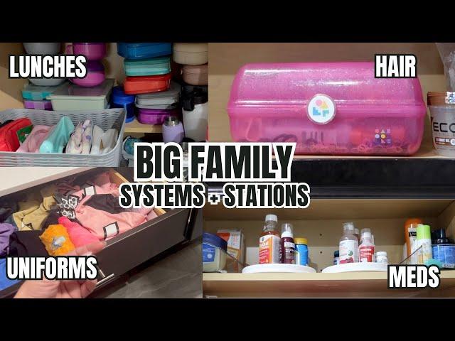 BIG Family Systems + Stations for Back To School   Mom of 6