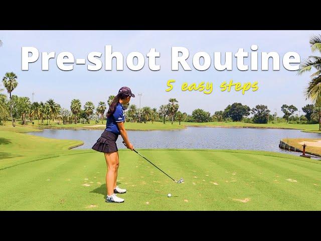 5 STEP PRE SHOT ROUTINE FOR GOLF | Beginner's Guide | Golf with Shan