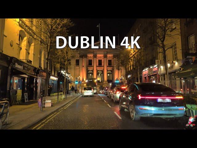 Dublin 4K - Night Drive - Ireland