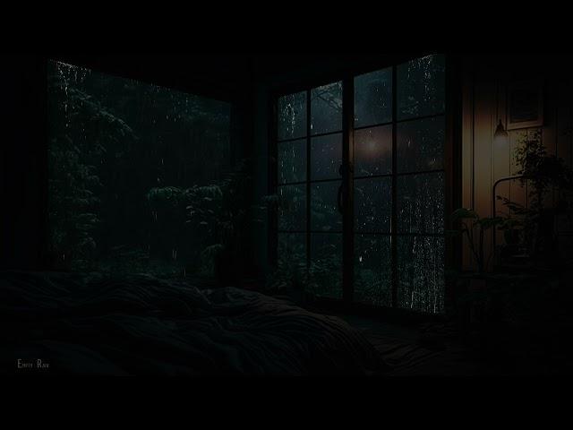 Cozy Bedroom Ambience - It’s raining out forest night & let window open to a deep sleep instantly 