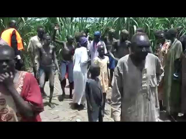 South Sudan - Happy dancing in the fishing camp