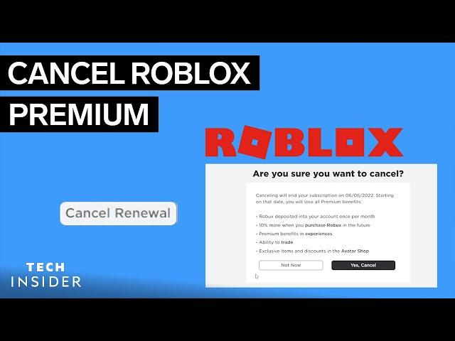 How To Cancel Roblox Premium | Tech Insider