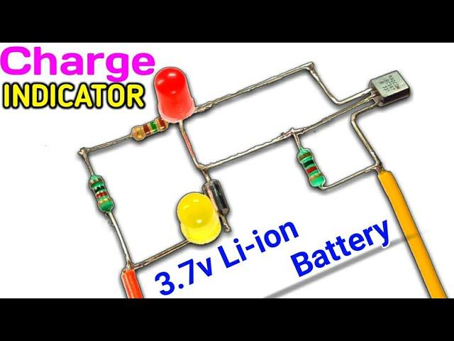 3.7v Lithium Battery Full And Low Level Indicator Circuit | Battery Level Indicator