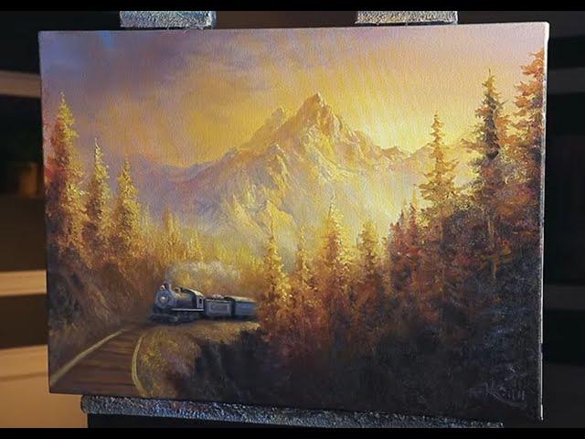 Last Painting of 2024 - Livestream - Train in a Landscape - Oil