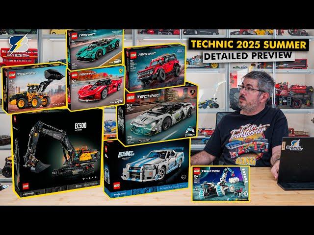 LEGO Technic 2025 Summer Sets detailed preview - cars, heavy machinery and more!