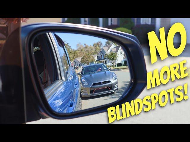 How To Properly Adjust Side Mirrors For No Blindspots in ANY CAR!!