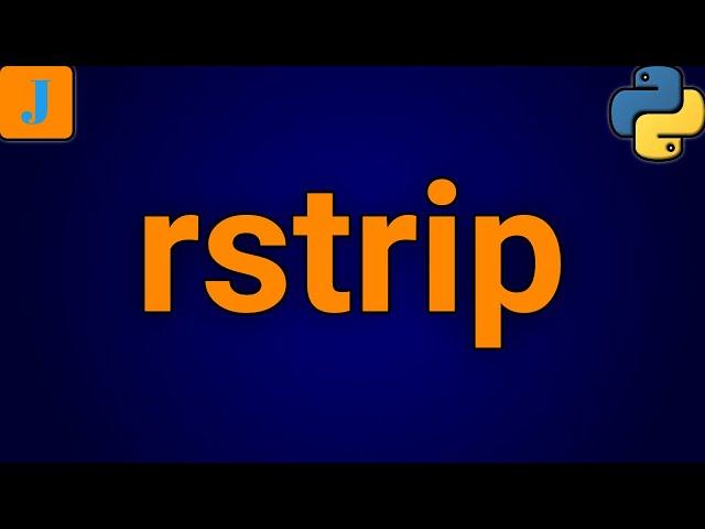 Python String rstrip