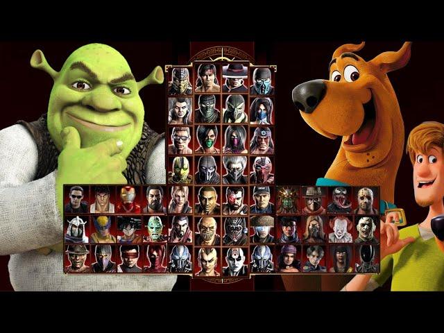 Mortal Kombat 9 - SHREK & SCOOBY DOO - Expert Tag Ladder - Gameplay @(1080p) - 60ᶠᵖˢ 