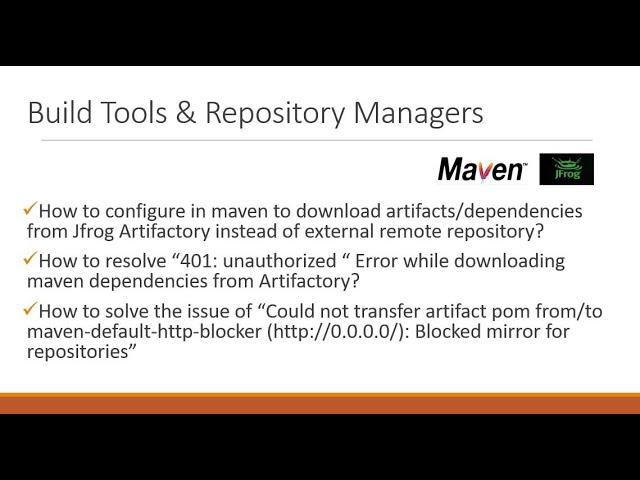 Jfrog Artifactory - download Maven dependencies and troubleshoot  issues during download