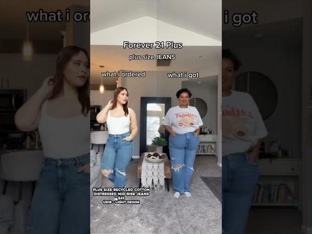 What I Ordered vs What I Got - Forever 21 Plus Size Jeans