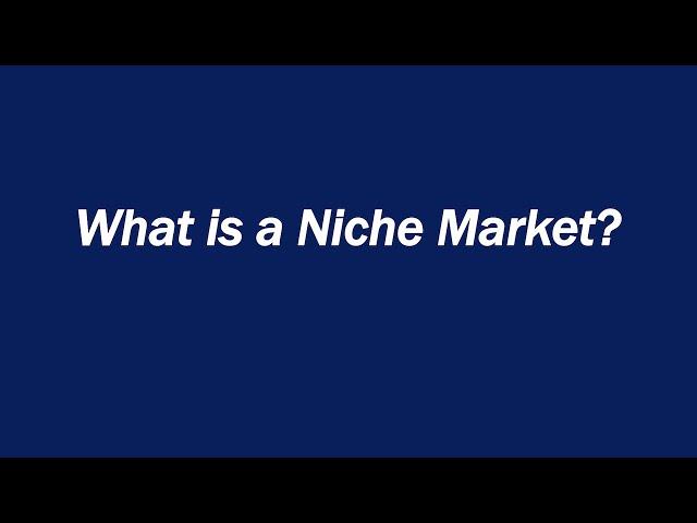 What is a Niche Market?