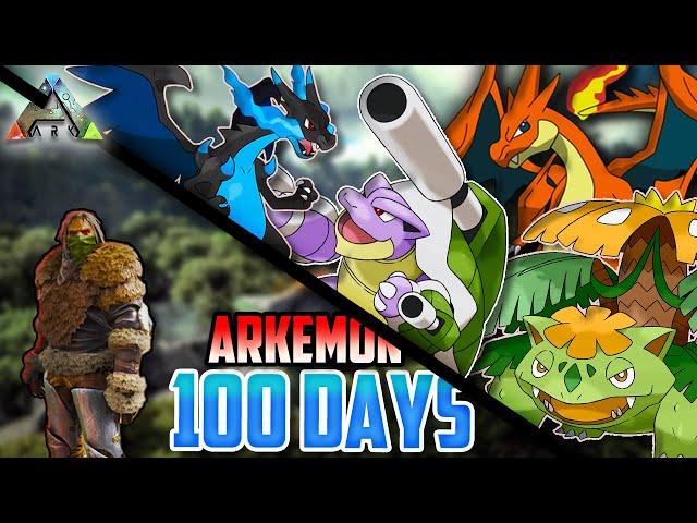 I Spent 100 Days on Island but with Pokemon ARK Survival Evolved