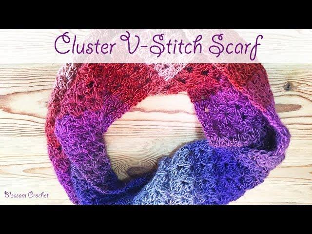 Cluster V Stitch Scarf - Simple, quick and suitable for beginners!