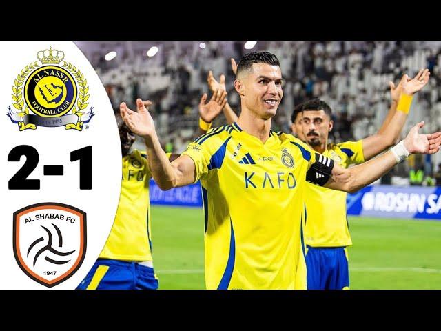 Al Nassr vs Al Shabab 2-1 | Extended Highlights and Goals- Roshn Saudi League 2024 HD