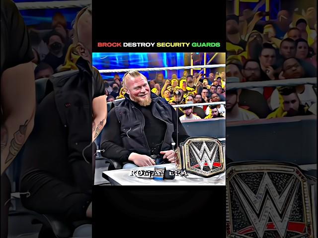 BROCK LESNAR DESTROY SECURITY GUIDE  || EDIT #shorts #viral #romanreigns