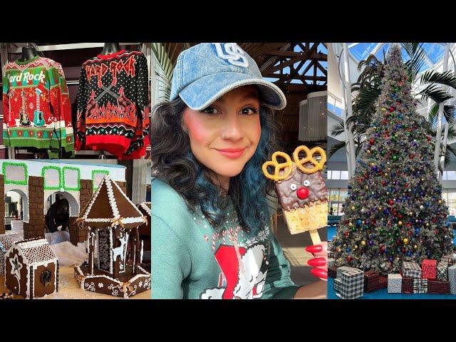 VLOGMAS Day 15! Universal Hotel Christmas Crawl! Resort Decorations, Snacks, & Gift Shopping!