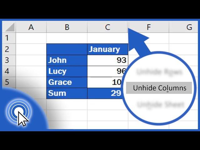 How to Unhide Columns in Excel