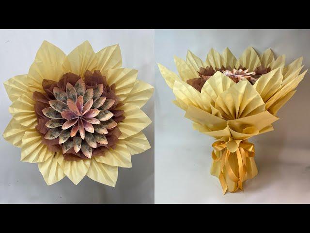 DIY | How to Make a Round Money Bouquet in the Shape of Flowers | How To Make Round Money Bouquet