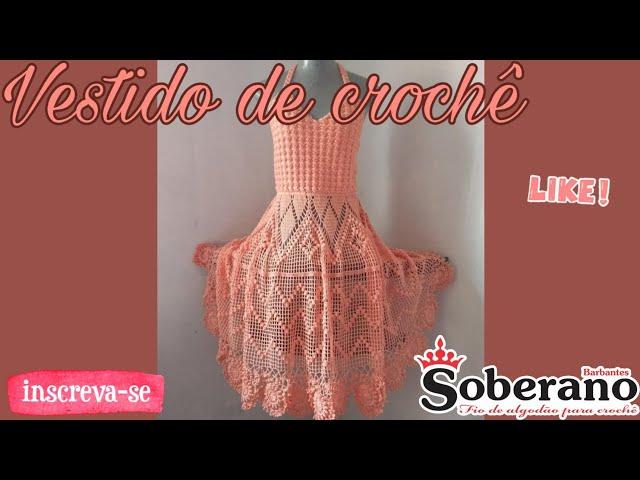 Vestido de crochê  inspiração Mary Castro 1/4