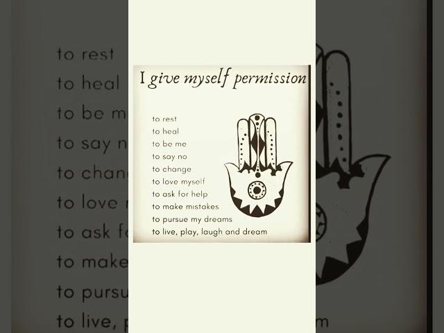 Give yourself permission  ️ Save the post to find it later ️ Follow the page  Check out
