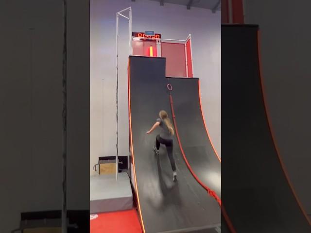 Over the top! No quit in this girl. #isolationplays #ninjawarrior #warpedwall #training #explorepage