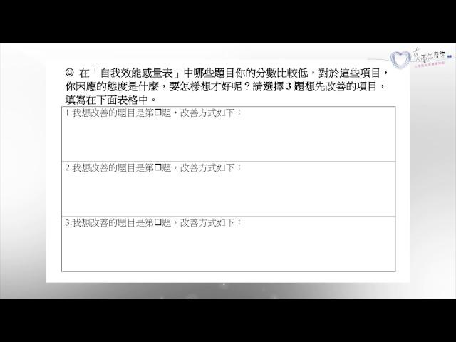 1.2.1 一般自我效能感量表改善項目