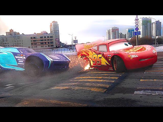 Lightning McQueen in Real Life Disney pixar Cars Drift STORM