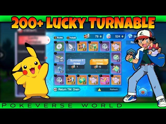 200+ LUCKY TURNABLE SPIN in POKEVERSE WORLD | pocket isekai #pokeverse